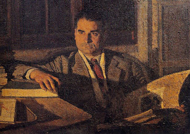 Opere di Brancaleone Cugusi da Romana: Ritratto di studioso (Antonello Zintu), 1940-1941